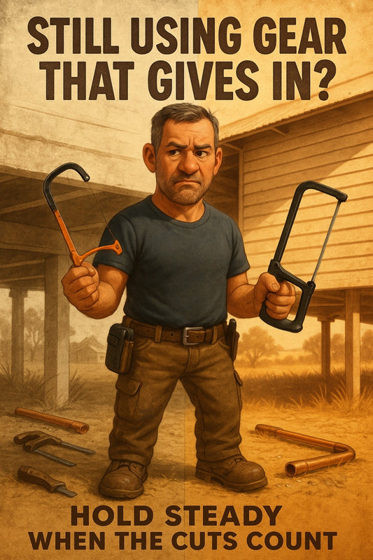 Bosch on the radio, copper beneath you… and your hacksaw fails. 👇