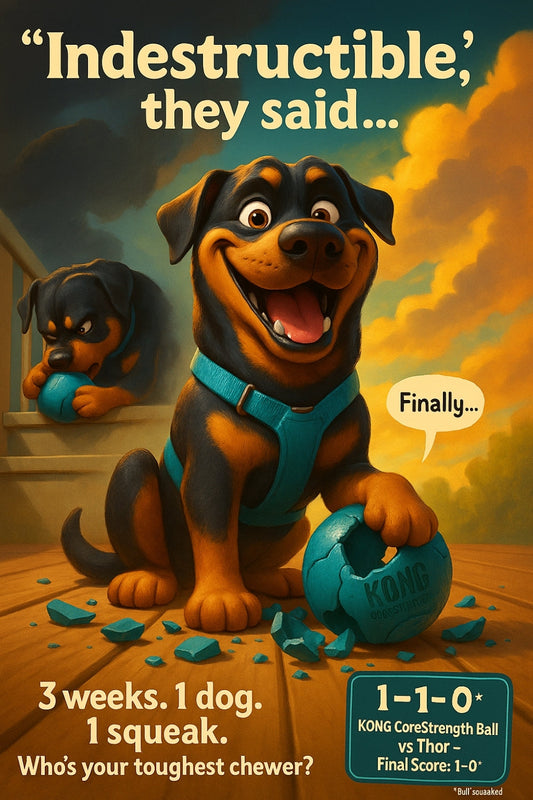 KONG said ‘indestructible’—my Rottie teeth had other plans (and one loud squeak)
