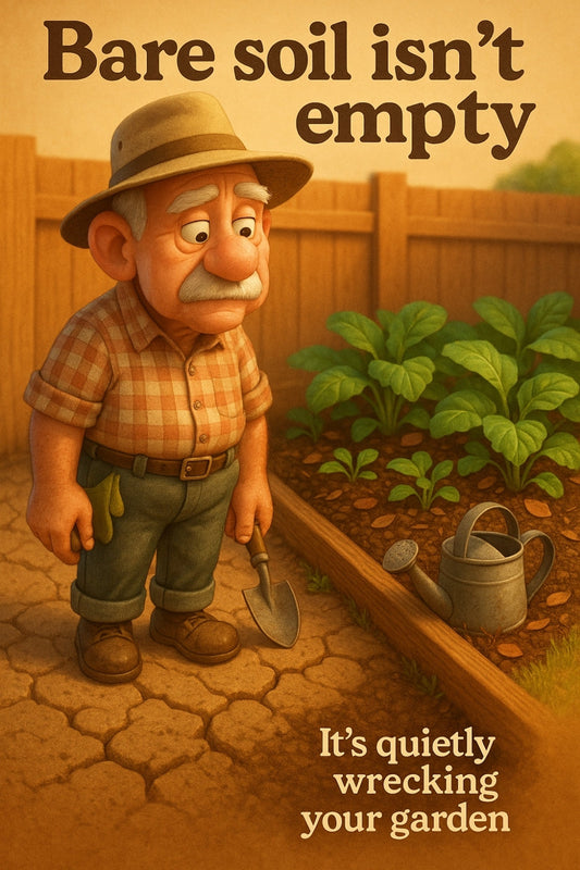 Bare soil isn't empty—it’s busy wrecking your garden 👇