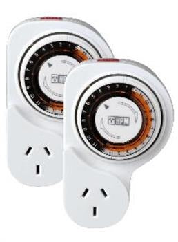 TIMER 24HR DOUBLE POLE TWIN PACK
