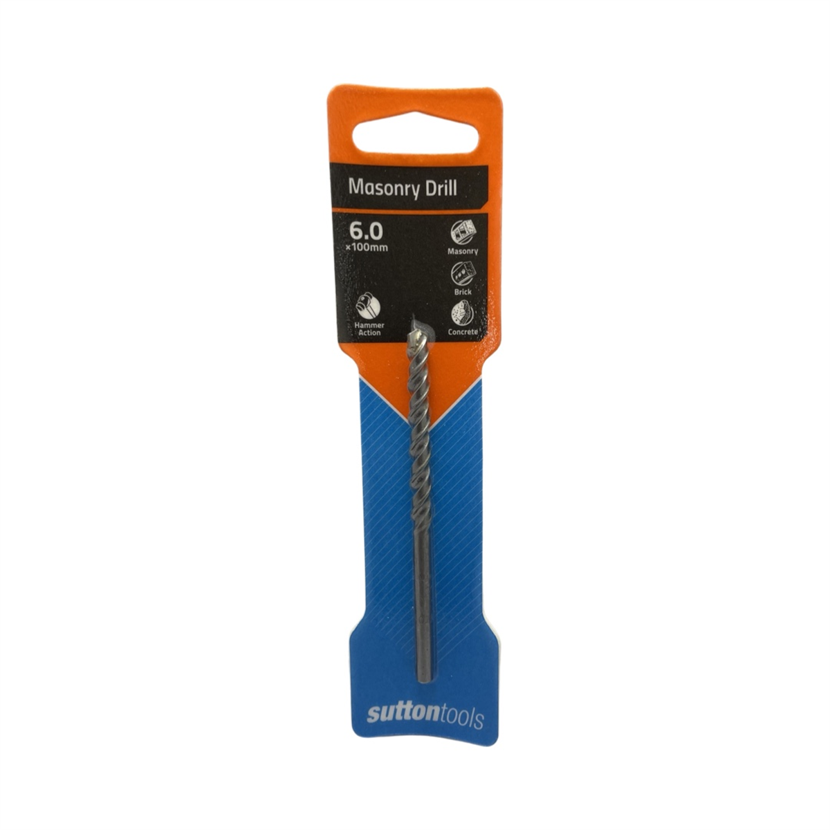 Sutton Drill D600 6.0mm X 100mm Masonry Straight Shank Standard Fixing