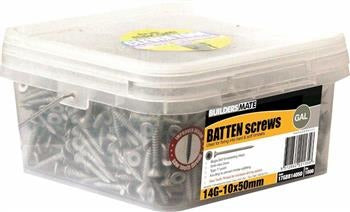 BATTEN SCREW GALV 14g X 50 T17 C3 BOX OF 1000