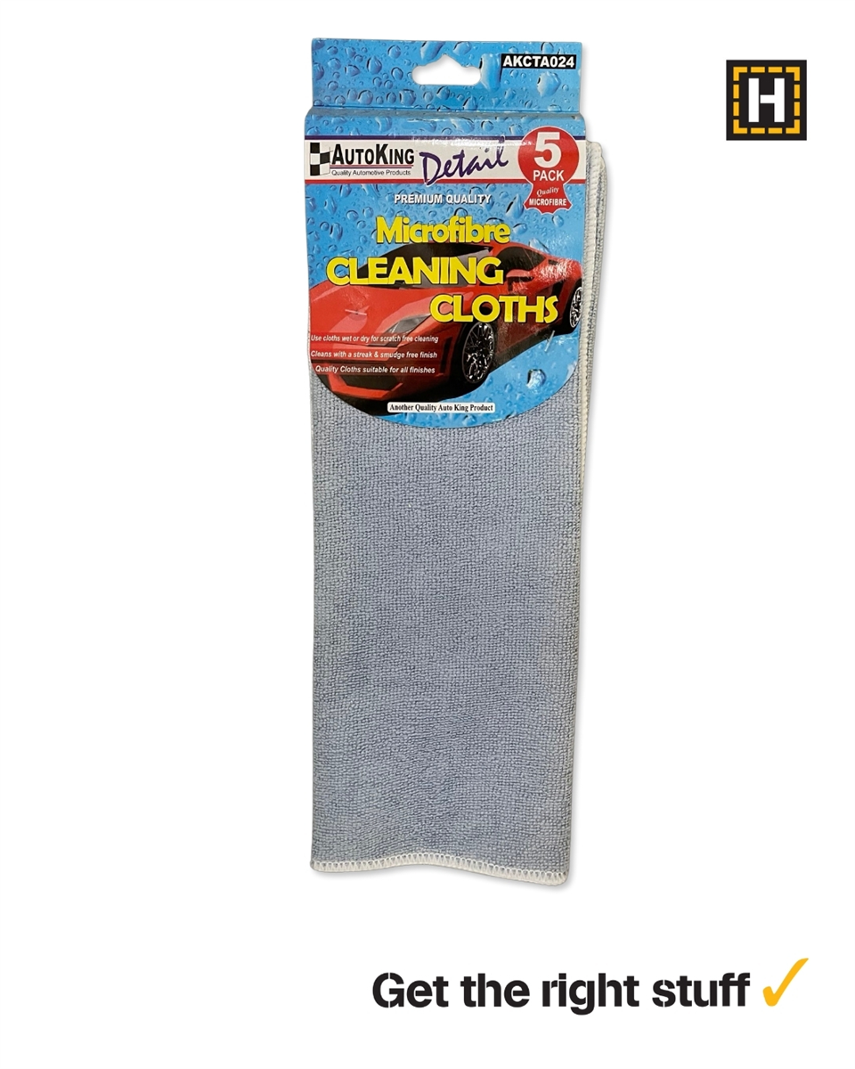 AUTOKING-MICROFIBRE CLOTH 5 PCE 32X32 CM