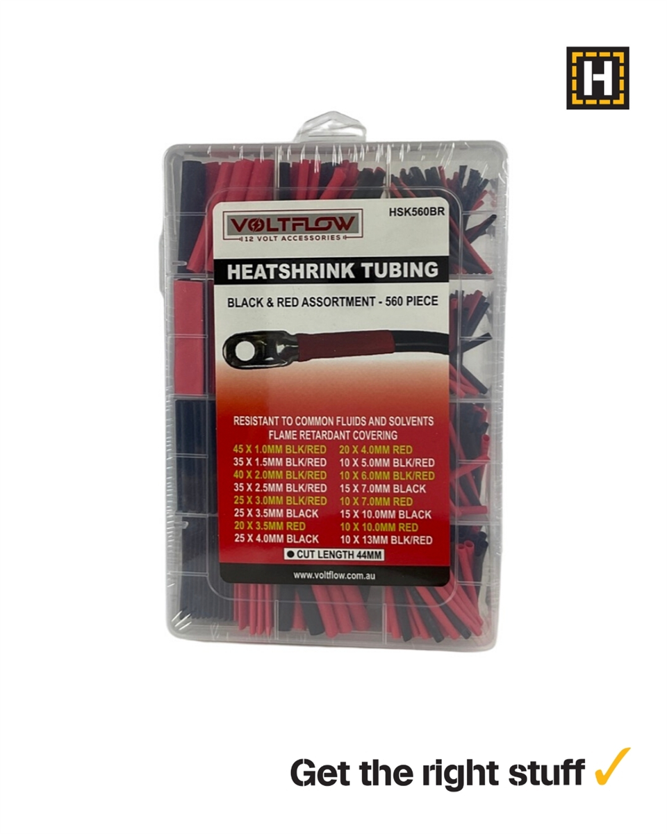 HEAT SHRINK VOLTFLOW 560PC BLK/RED