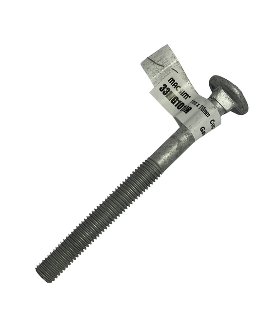 Macsim 10mm x 110 mm Cup Head BOLT & NUT Galvanised