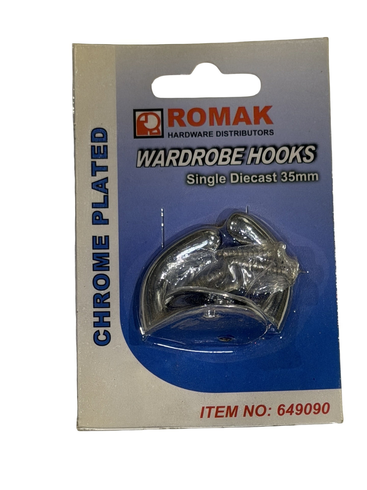 WARDROBE HOOK SINGLE 35MM CP