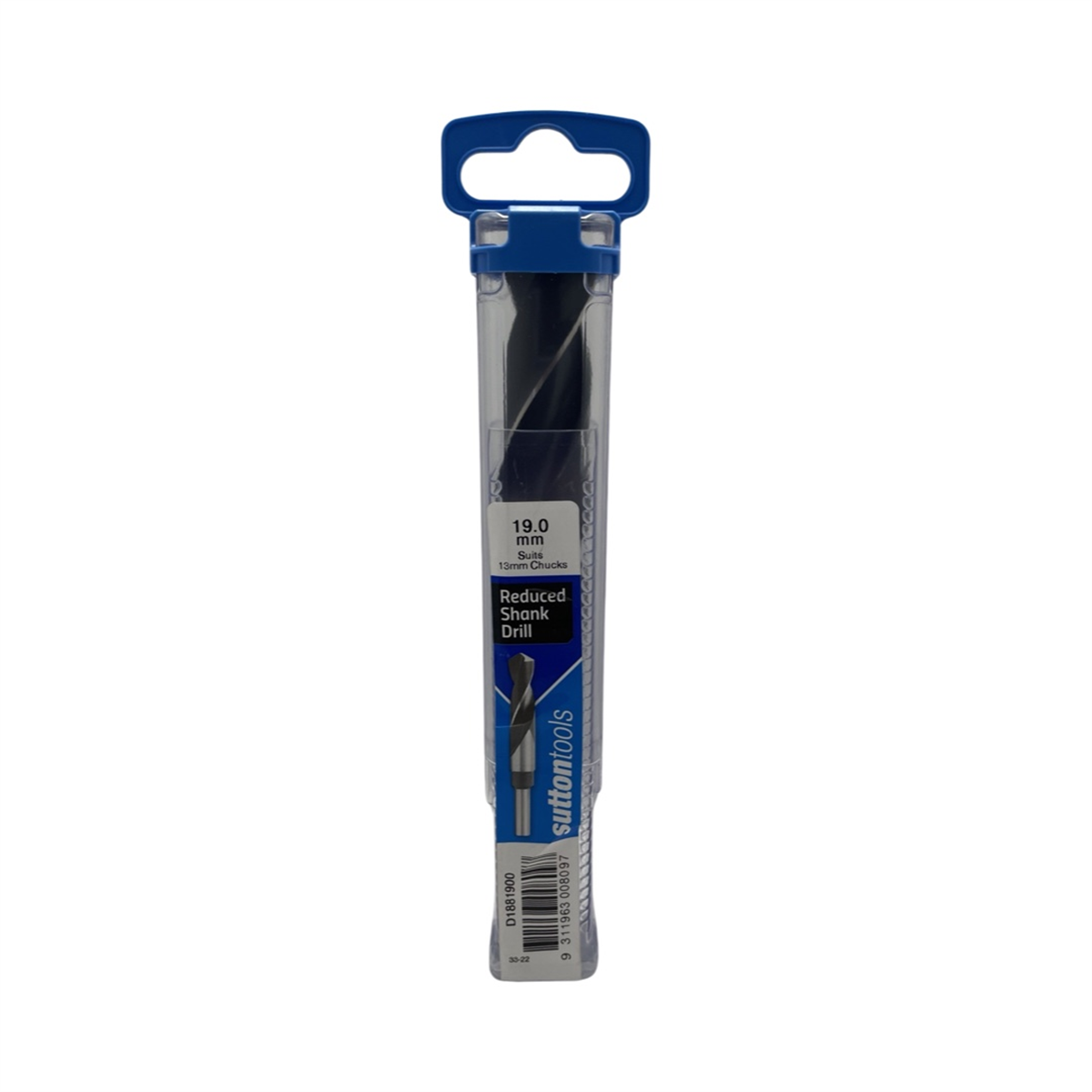 Sutton D188 Reduced Shank Drill 19.0 x 12.5mm Blue