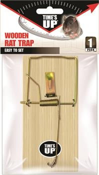 TIMES UP WOODEN RAT TRAP