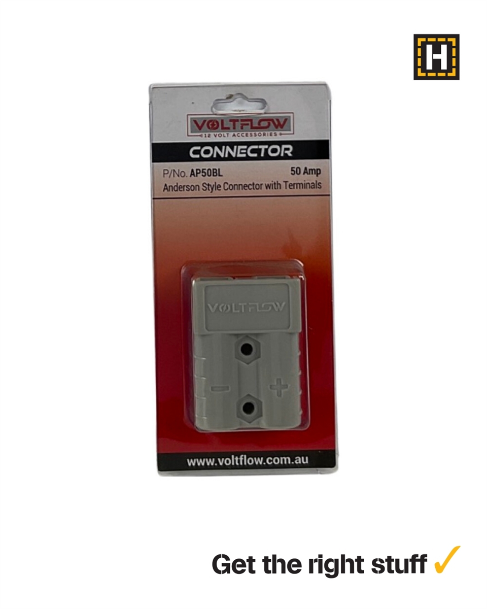 Voltflow Grey Anderson Style Connector with Terminals - 50A.