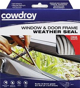 COWDROY RUB WIND/DR SEAL 3-5MM GAP WH