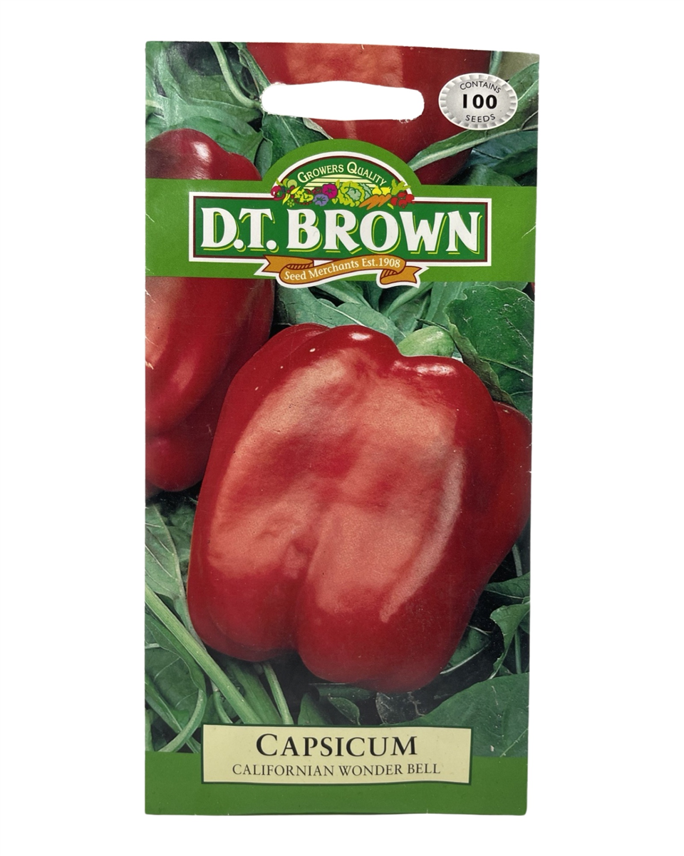 D.T Brown - Capsicum California Wonder Bell - 100 Seed Pack