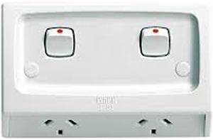 WEATHERPROOF POWER POINT DBL WH