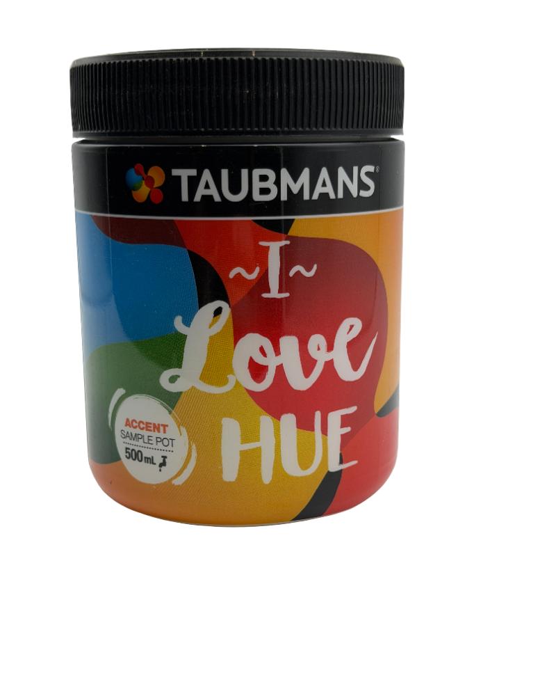 Taubmans 500ml paint sample pot in accent base