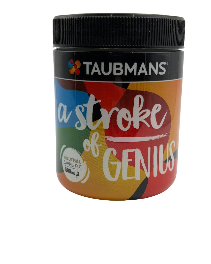 Taubmans 500ml paint sample pot in neutral base