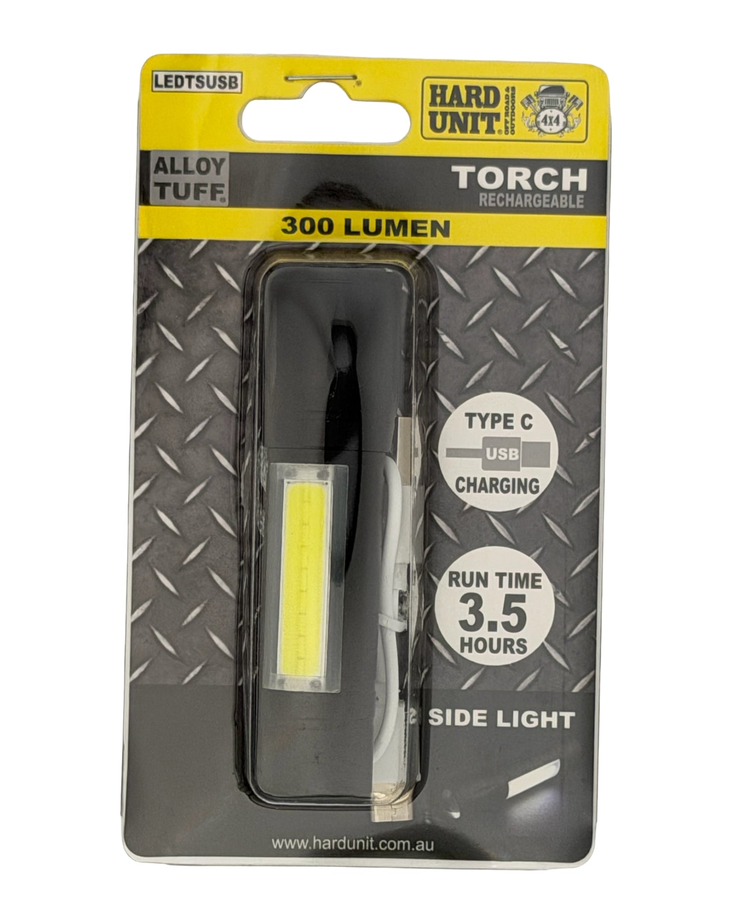 Hard Unit Torch Aluminium Small USB Rechargeable
