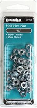 HEX HALF NUT ZNC BSW 3/16 PK45