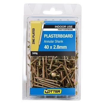 OTTER NAIL PLASTERBOARD ANNULAR ZINC GOID PL 40X2.80MM 500G