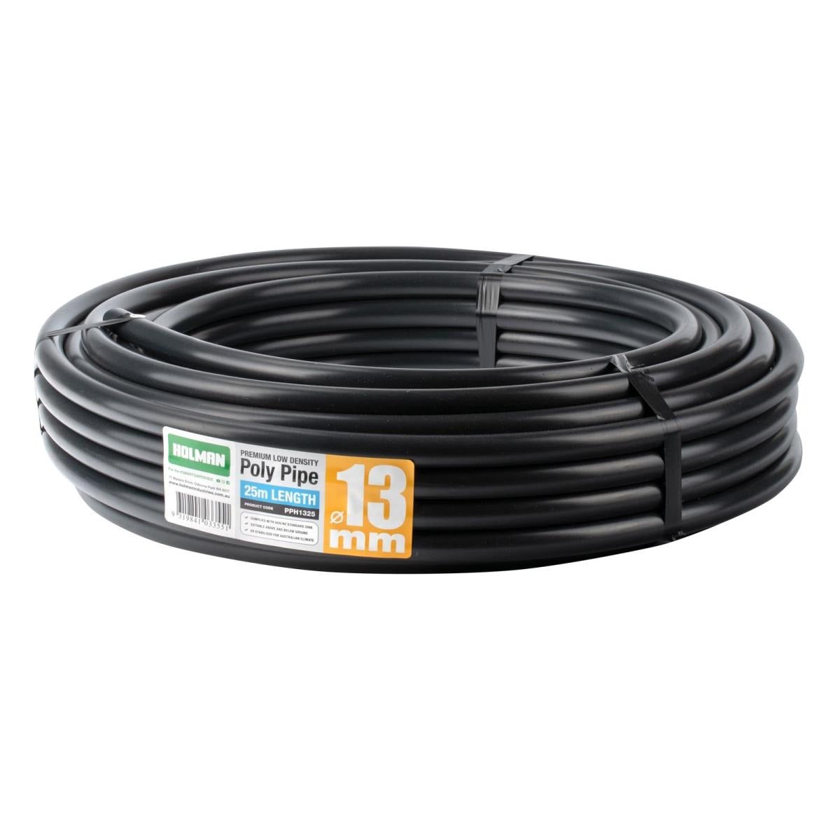 Holman Low Density Poly Pipe 13mm x 25m, Black