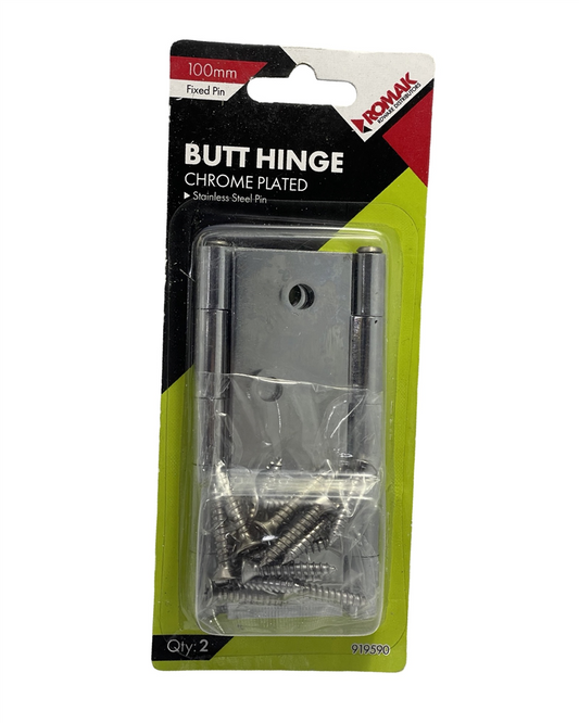Romak Butt Hinge CP FP 100x75x1.6MM