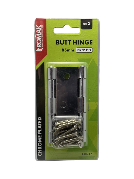 Romak Butt Hinge CP FP 85x60x1.6MM