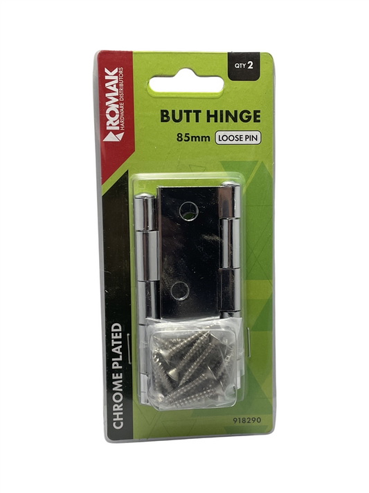 Romak Butt Hinge CP FP 85x60x1.6MM