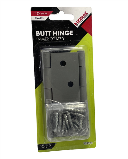 Romak Butt Hinge Primer FP 100x75x1.6MM