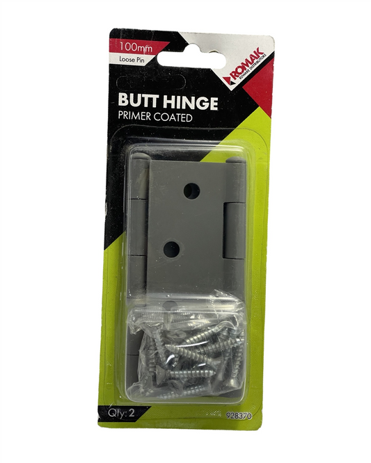 Romak Butt Hinge Primer LP 100x75x1.6MM