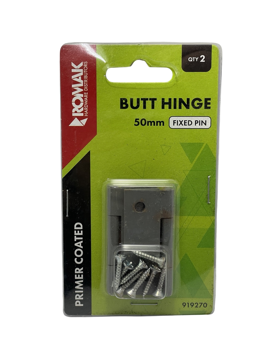 Romak Butt Hinge Primer FP 50x40x1.2MM