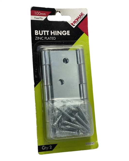 Romak Butt Hinge ZP FP 100x75x1.6MM