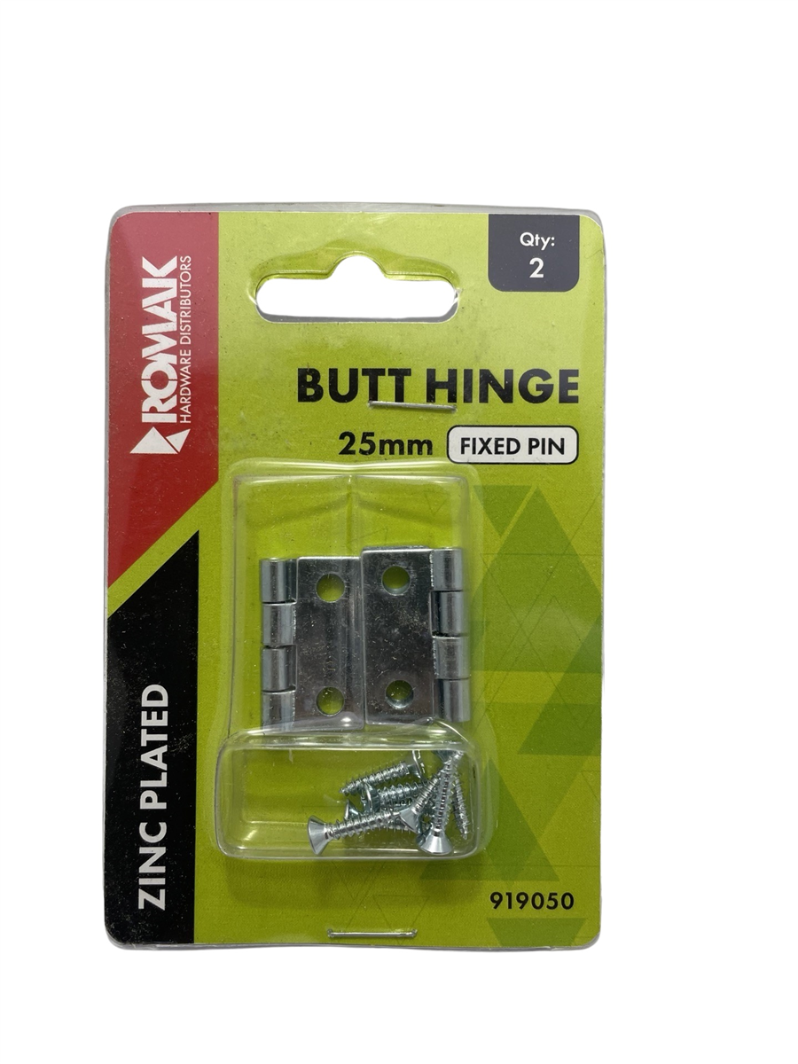 Romak Butt Hinge ZP FP 25x26x1.0MM