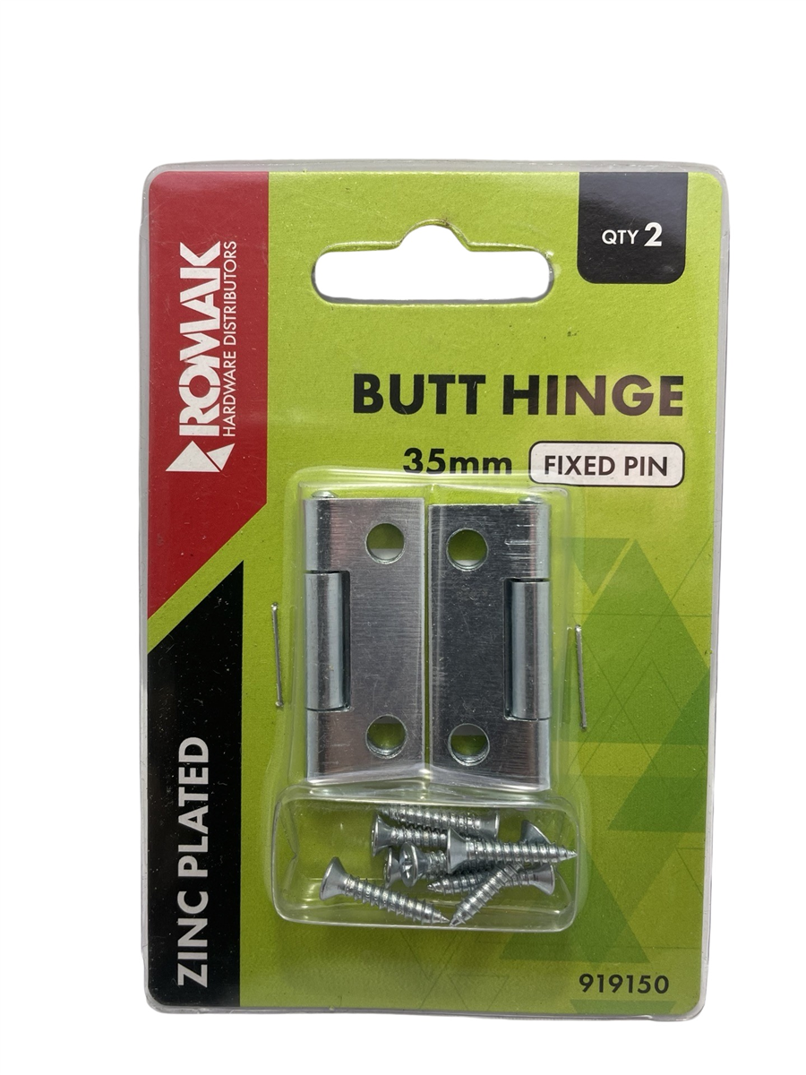 Romak Butt Hinge ZP FP 35x25x1.2MM