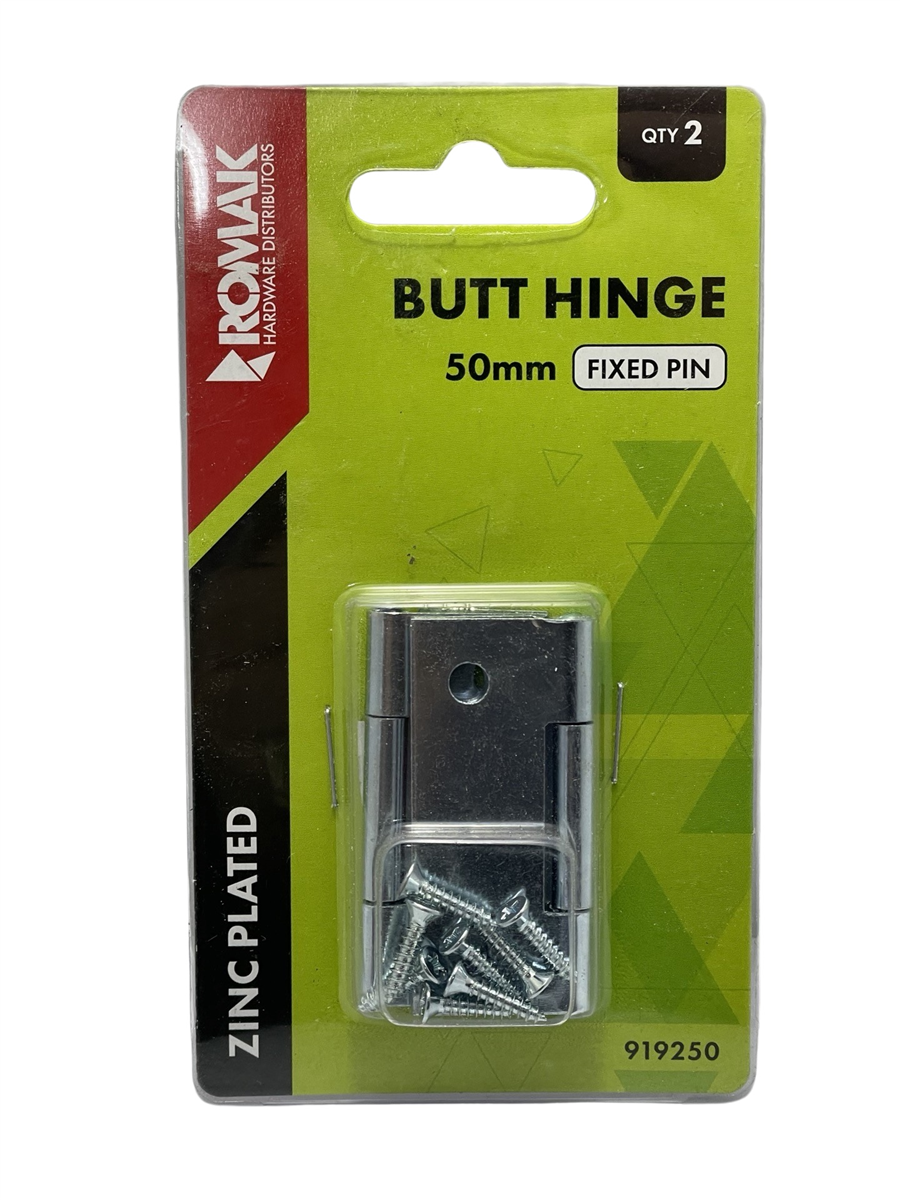 Romak Butt Hinge ZP FP 50x40x1.2MM