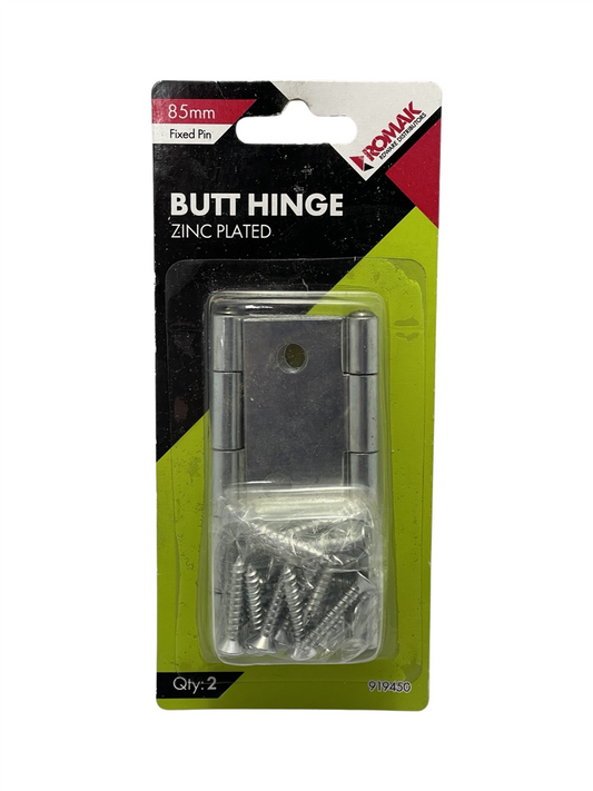 Romak Butt Hinge ZP FP 85x60x1.6MM