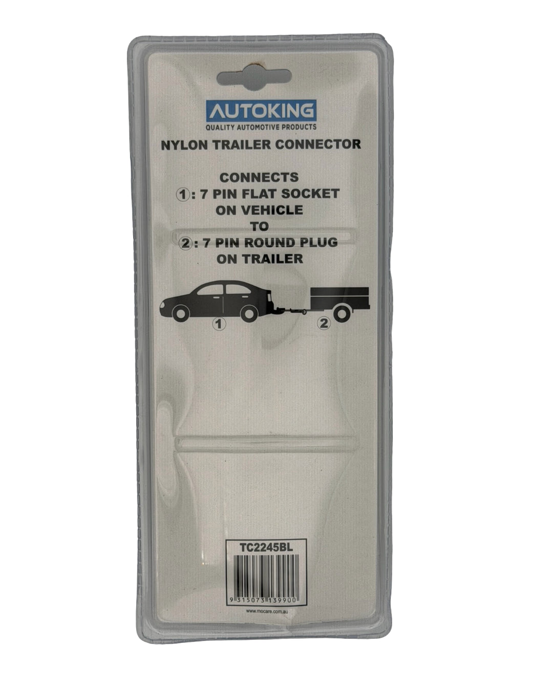 AutoKing Trailer Adaptor 7P Flat to 7P Round Socket - Universal