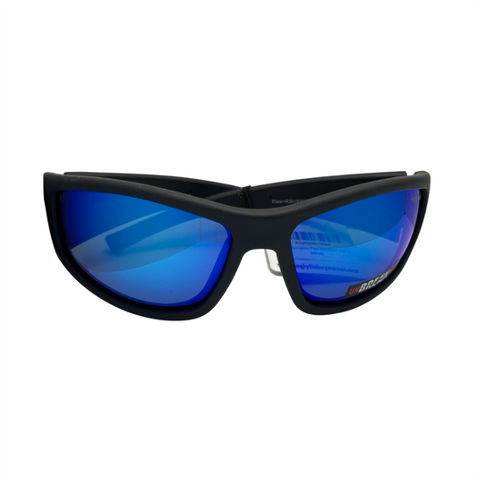 Ugly Fish Flex Unbreakable Safety Sunglasses RSU5507 - Matt Black Frame/Blue Revo Lens