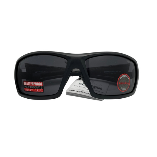 Ugly Fish Tradie Safety Sunglasses RS5001 - Matt Black Frame/Smoke Lens