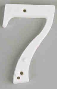 NUMERAL PLASTIC WHITE 85MM 7