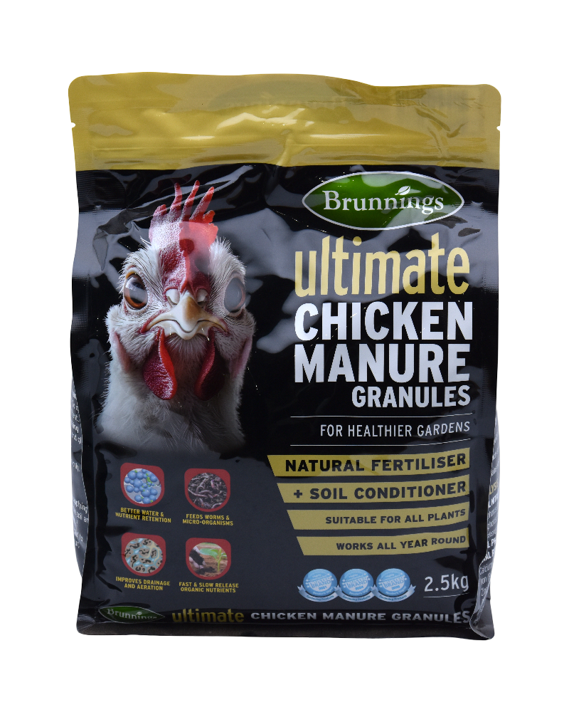 BRUNNINGS ULTIMATE CHICKEN MANURE GRANULES 2.5KG