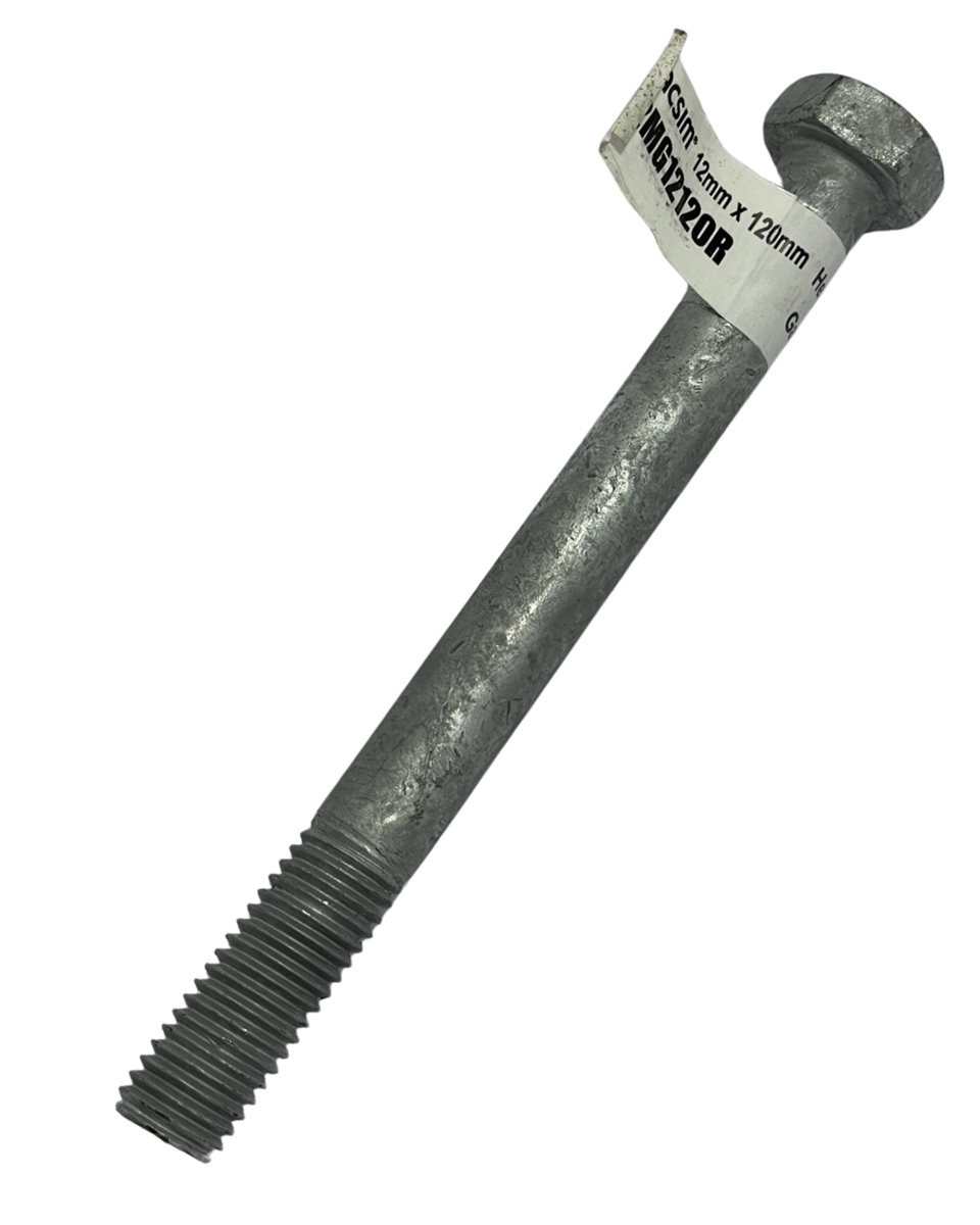 Macsim 12mm x 120 mm HEX BOLT & NUT Galvanised