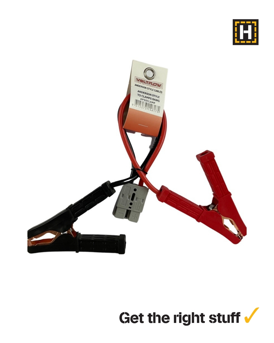 Voltflow Anderson Style Connector 50A to Clamps (8AWG)