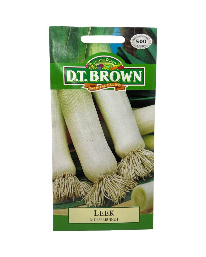 D.T Brown Leek Musselburgh Seeds 500 Pack