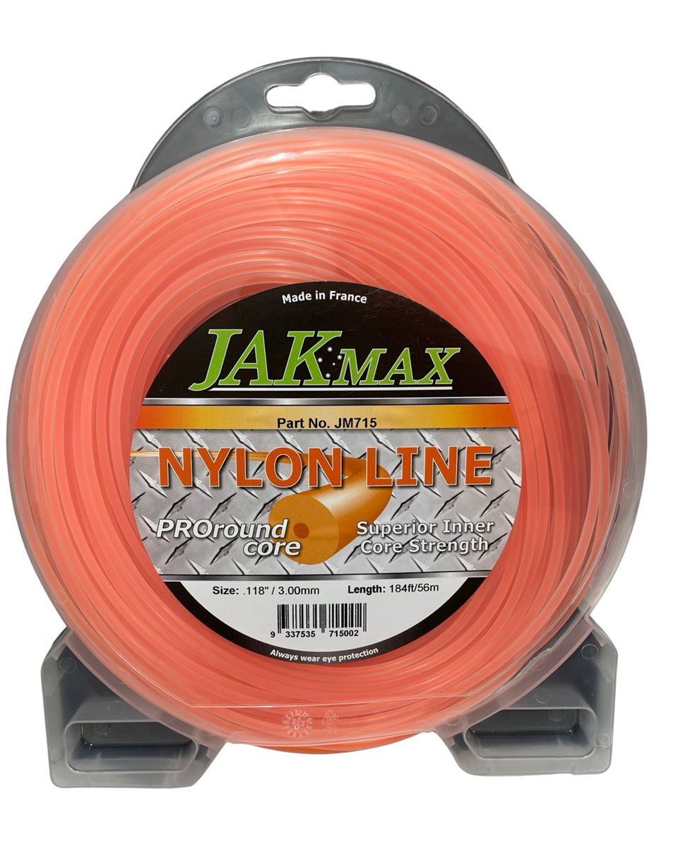 Jak Max Pro-Round - .120"/3.00mm, 1lb Donut Trimmer Line 56m