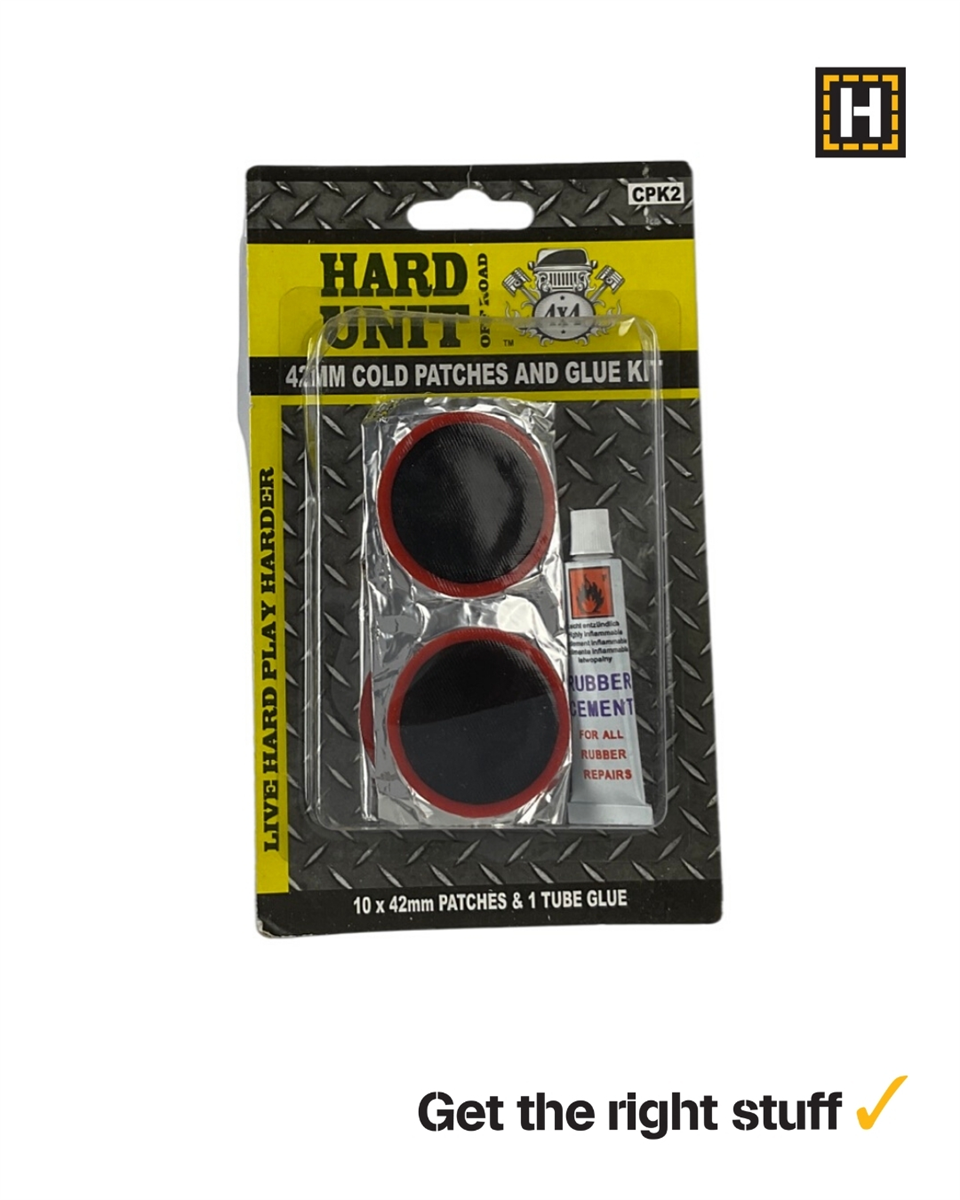 HARD UNIT- Cold Patch Kit 42mm/GLUE 11pce