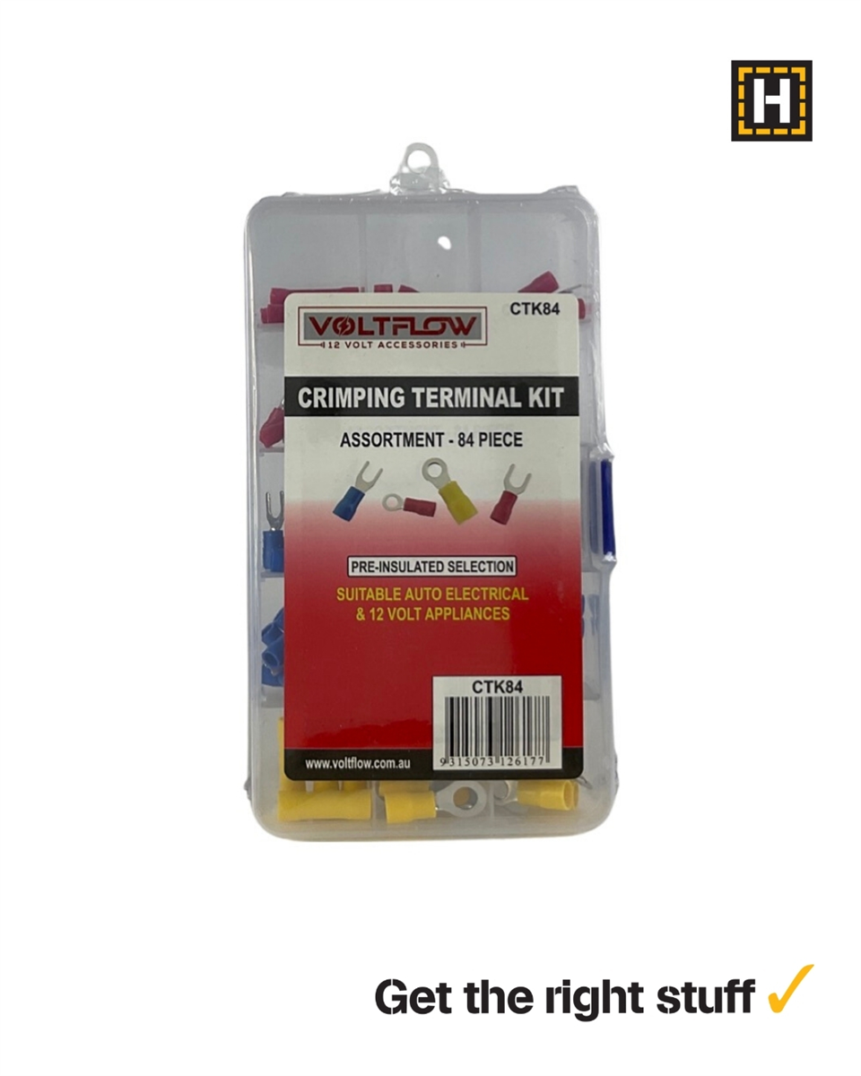 VOLTFLOW - CRIMPING TERMINAL KIT 84pce KIT