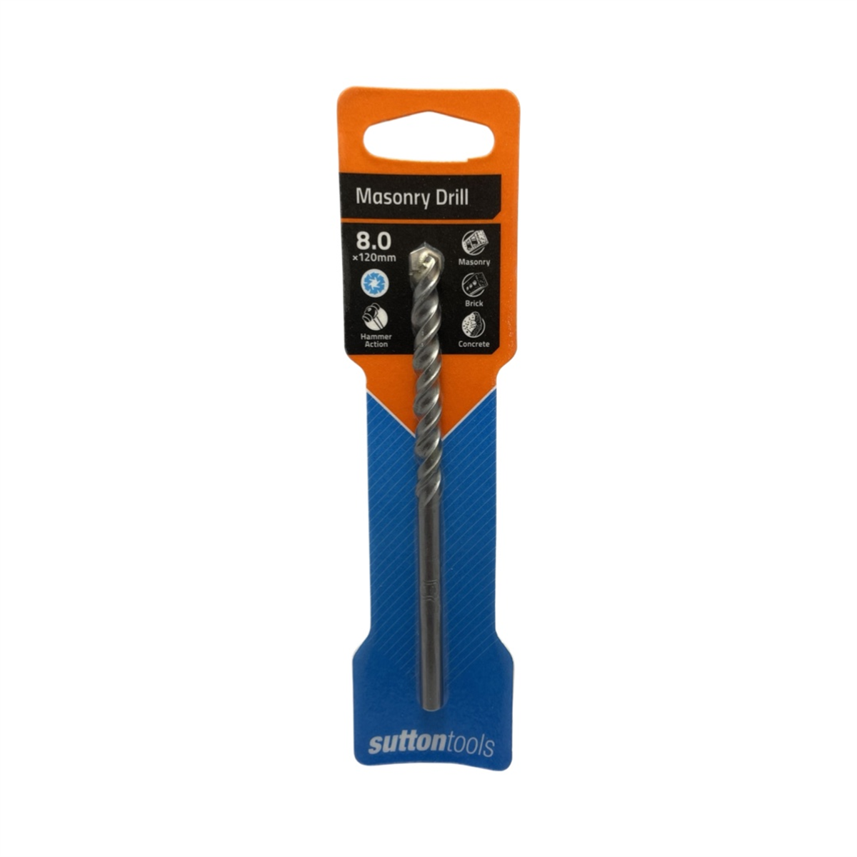 Sutton D600 Masonry Drill Bit 8.0mm x 120mm Straight Shank