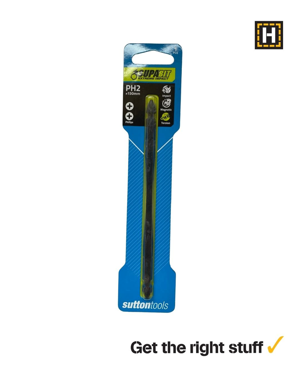 Sutton Supatorq Phillips PH2 Double-Ended Impact Bit 150mm 2 Pack