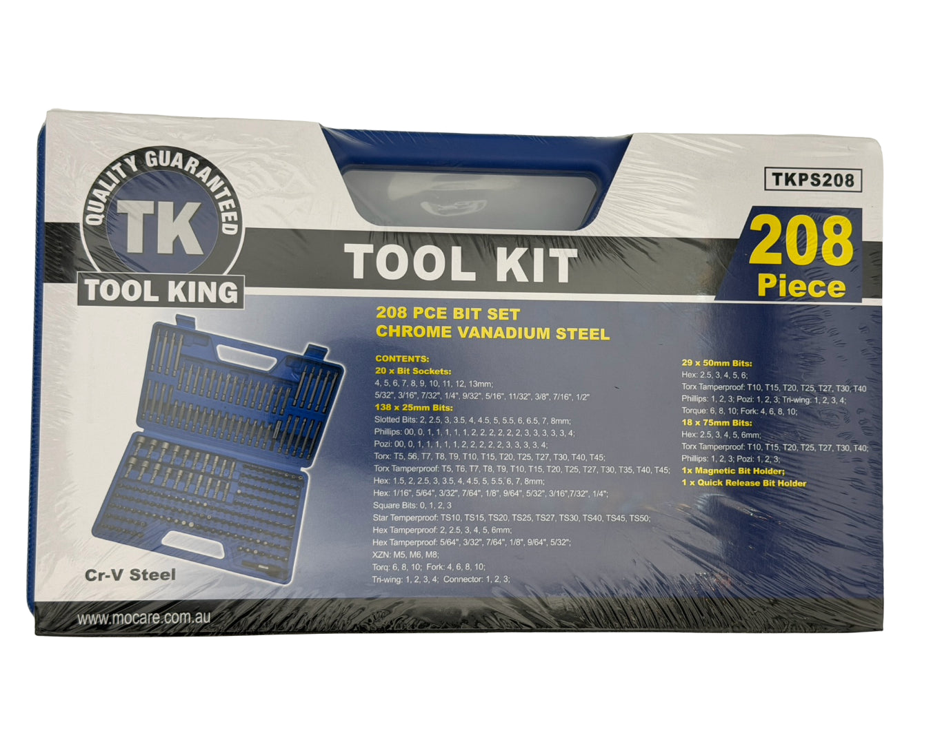 ToolKing 208pc Power Bit Set with Case