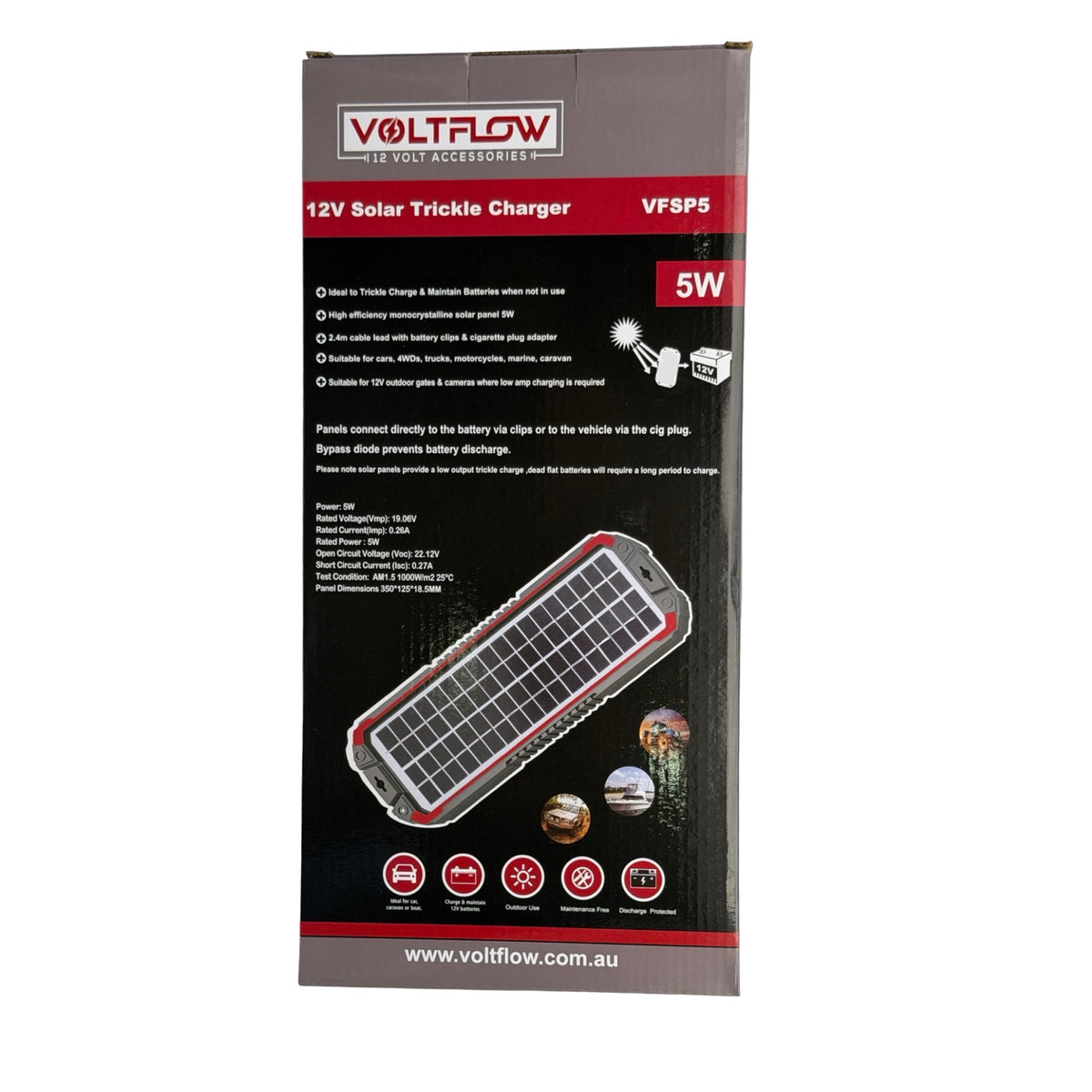 Voltflow Portable Solar Panel Charger 5W view 2
