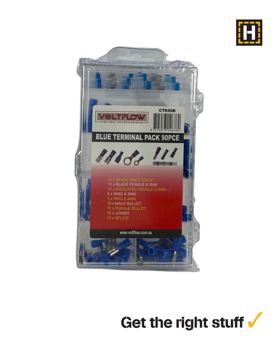 Voltflow 90 Piece Terminal Pack Blue