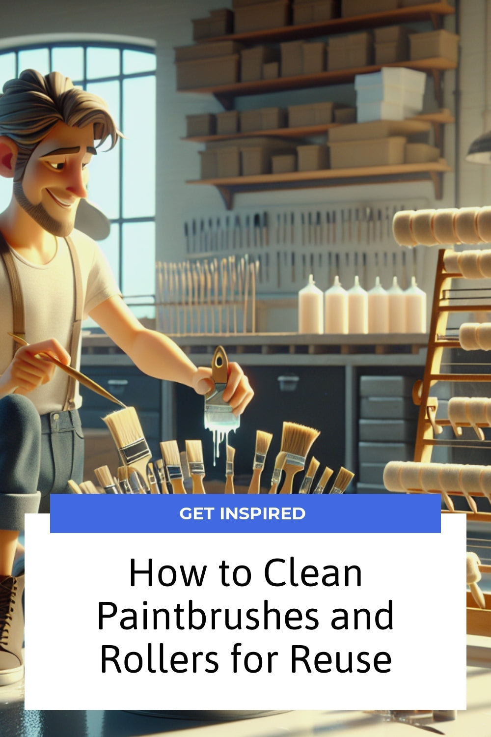 How to Clean Paintbrushes and Rollers for Reuse